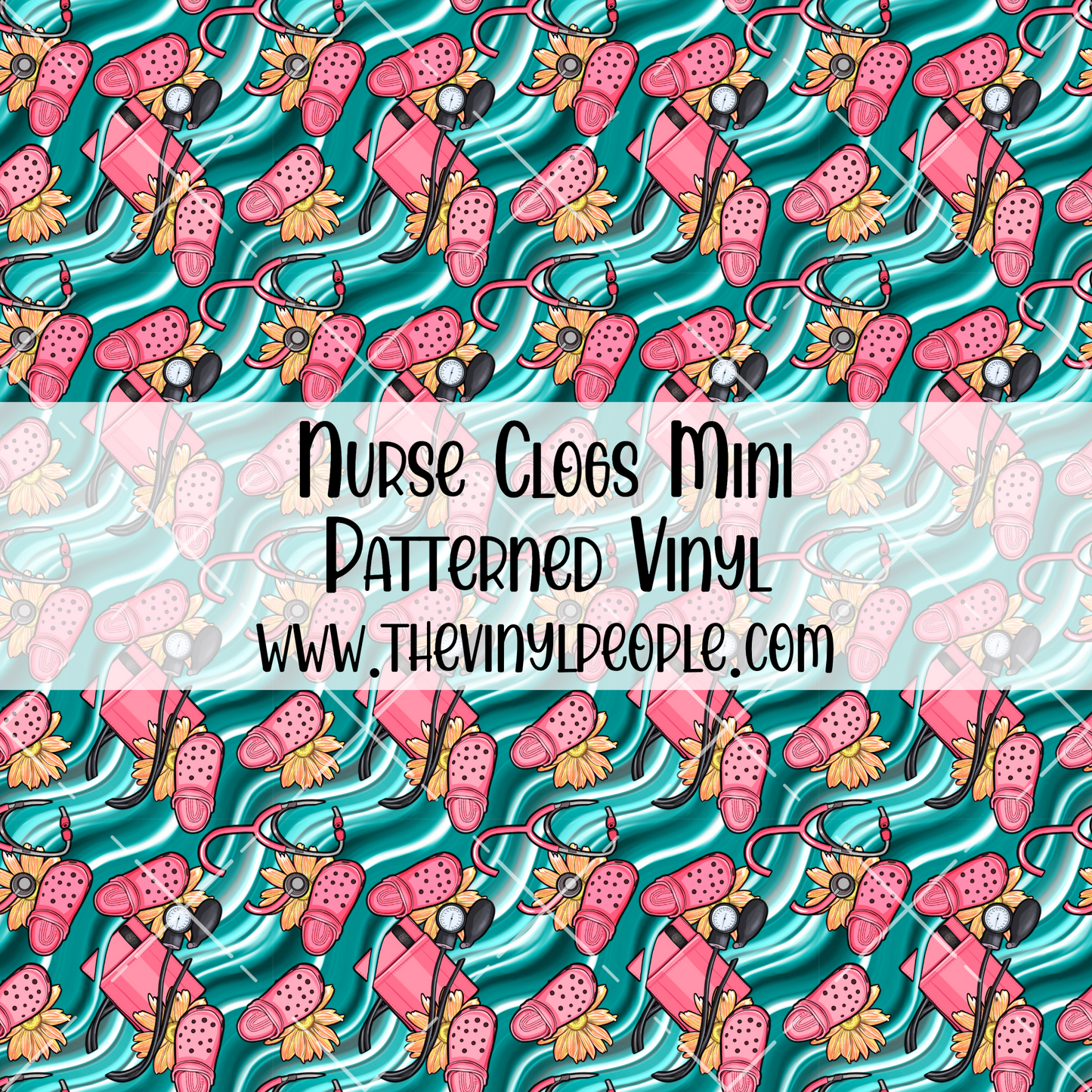 Nurse Clogs Patterned Vinyl