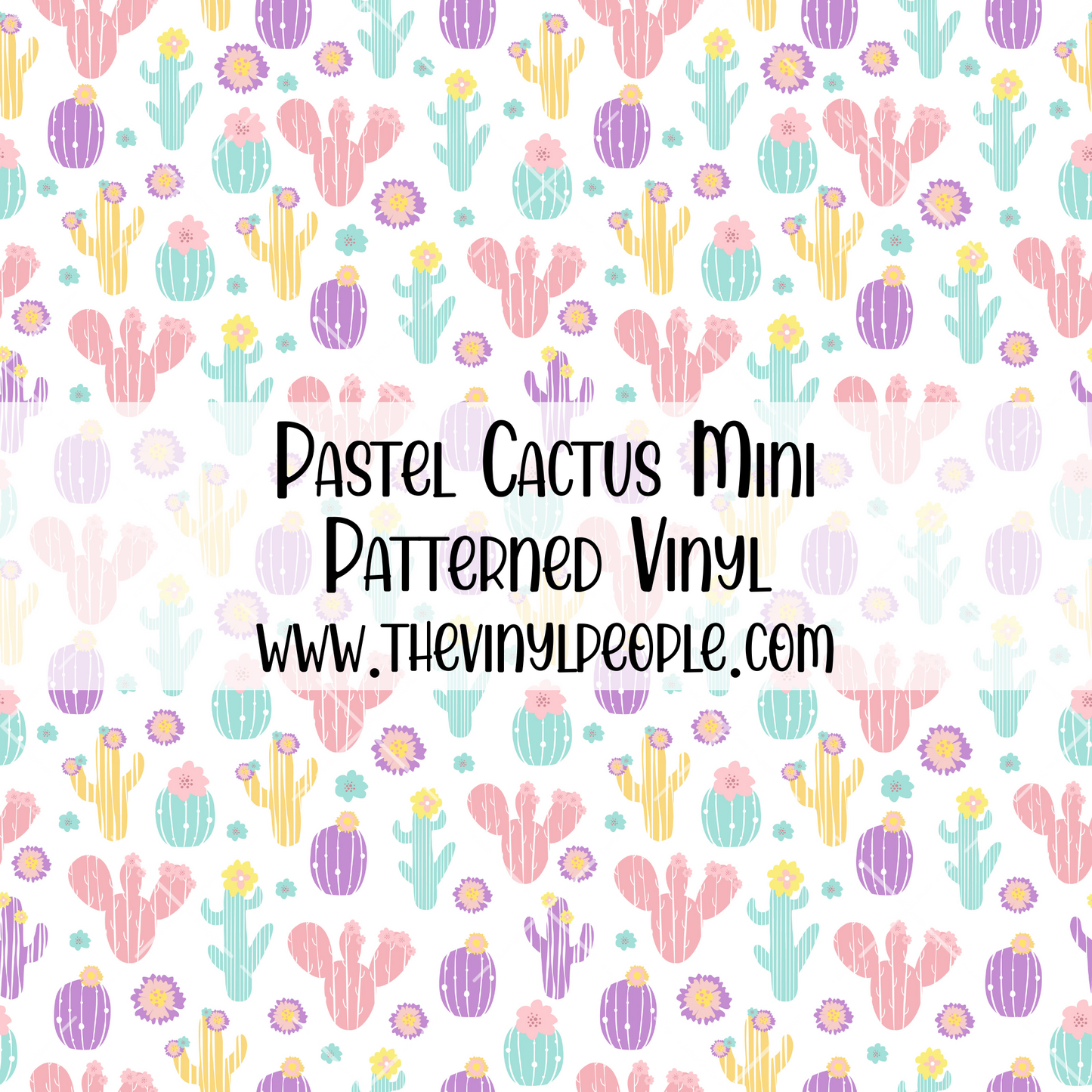Pastel Cactus Patterned Vinyl