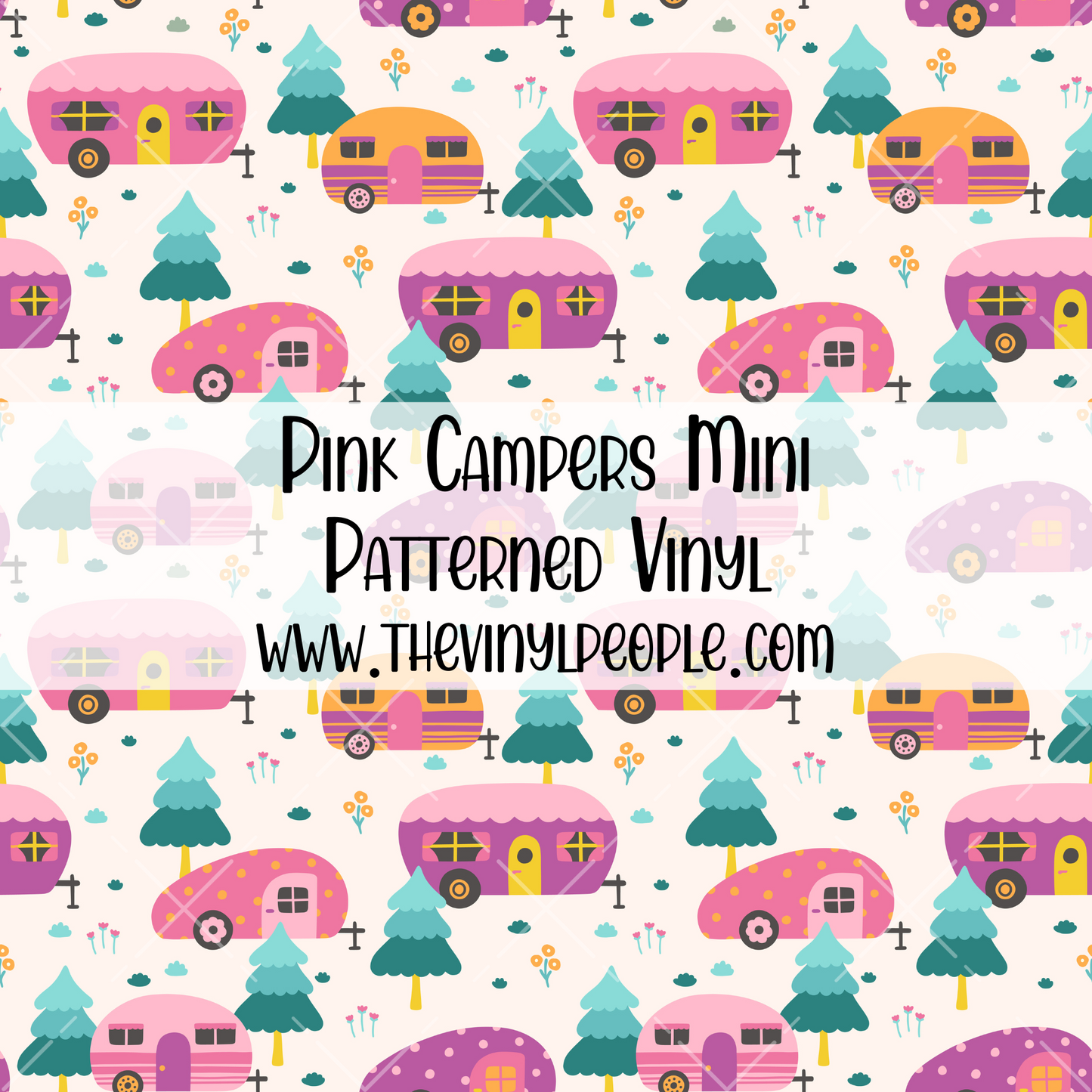 Pink Campers Patterned Vinyl