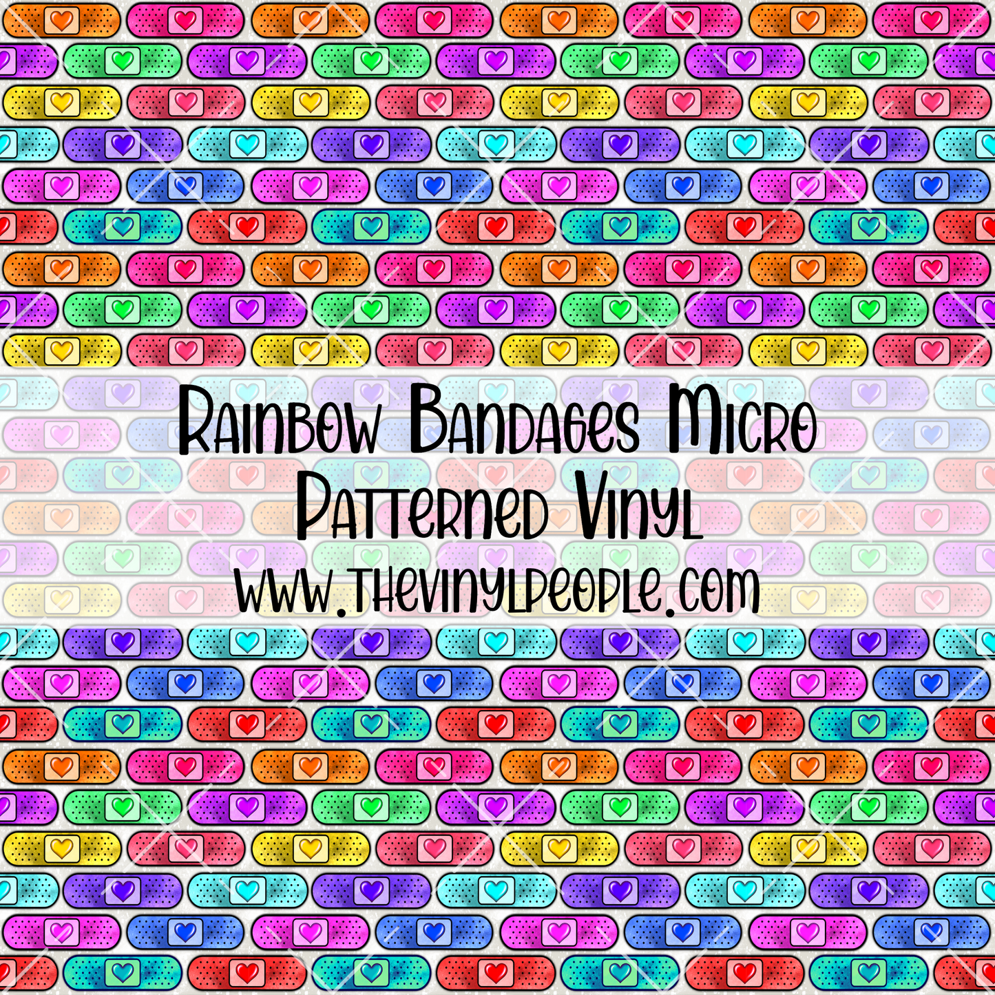 Rainbow Bandages Patterned Vinyl
