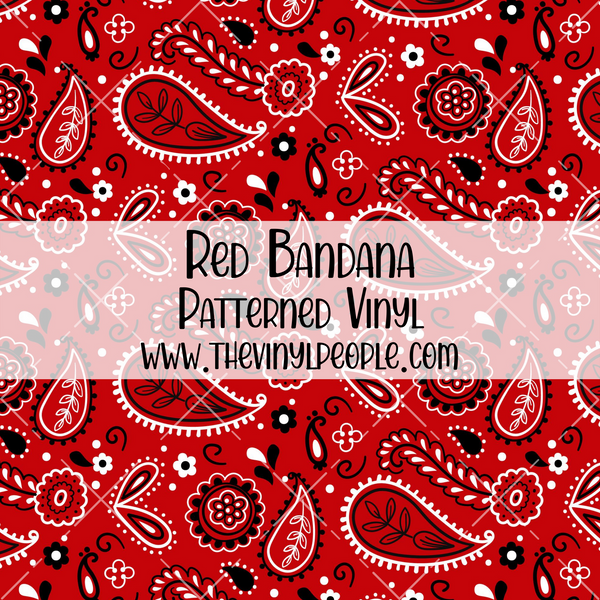Red Bandana Patterned Vinyl