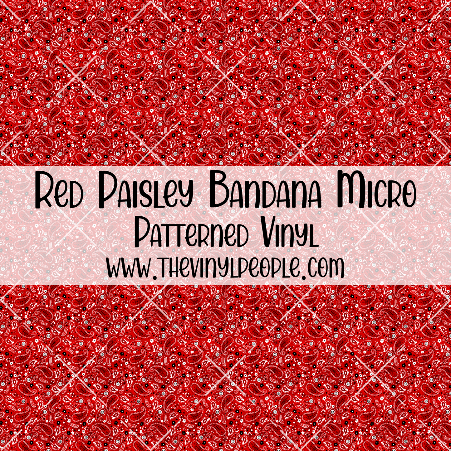 Red Paisley Bandana Patterned Vinyl