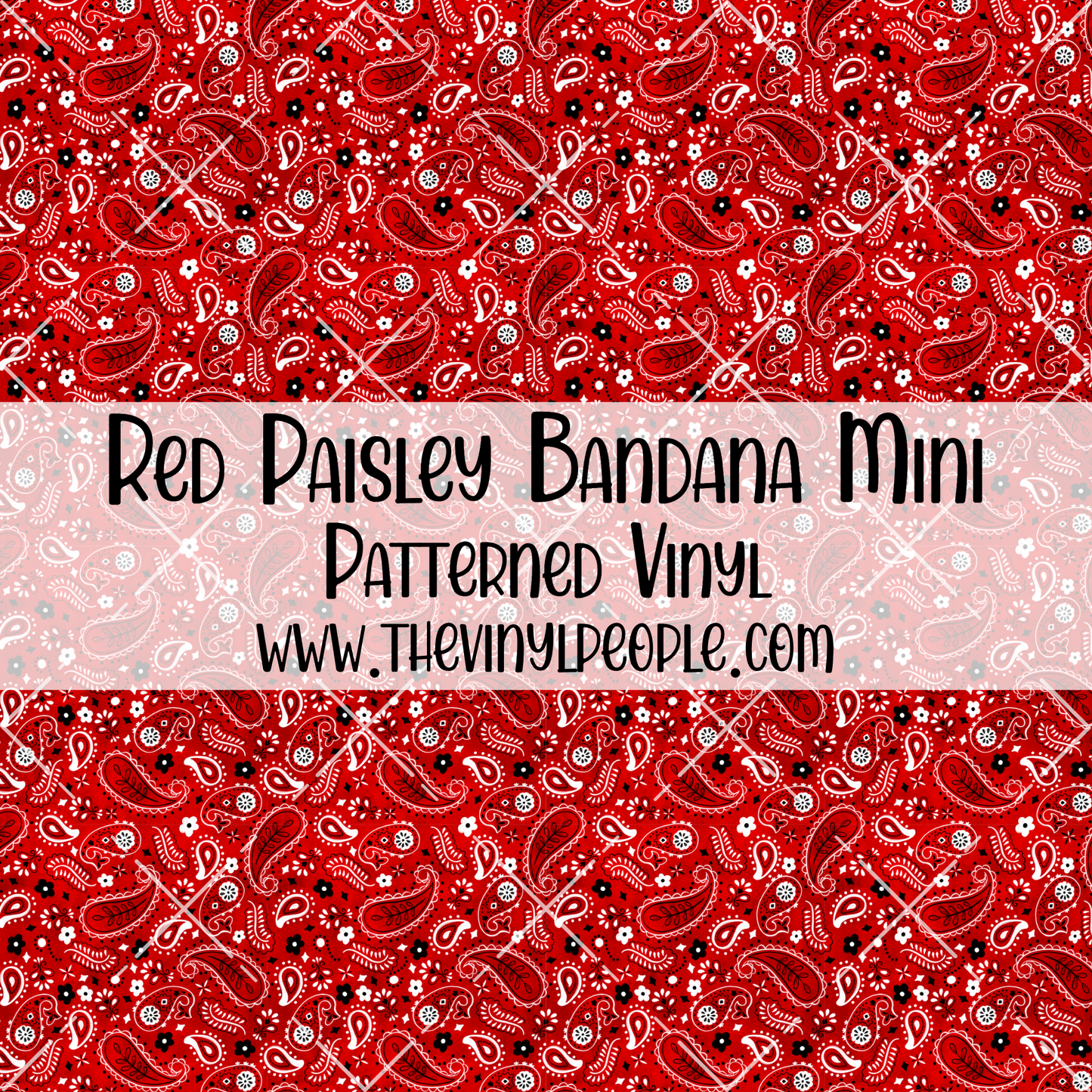 Red Paisley Bandana Patterned Vinyl