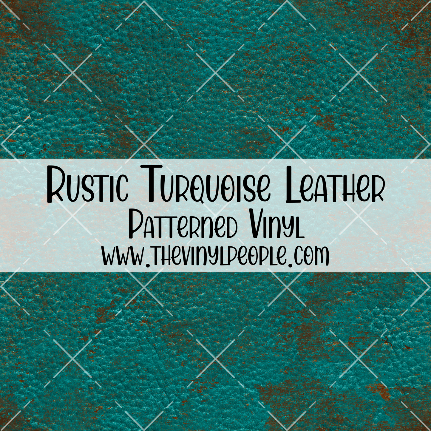 Rustic Turquoise Leather Patterned Vinyl