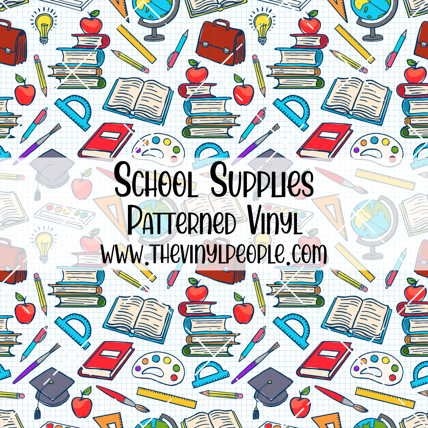 School Supplies Patterned Vinyl