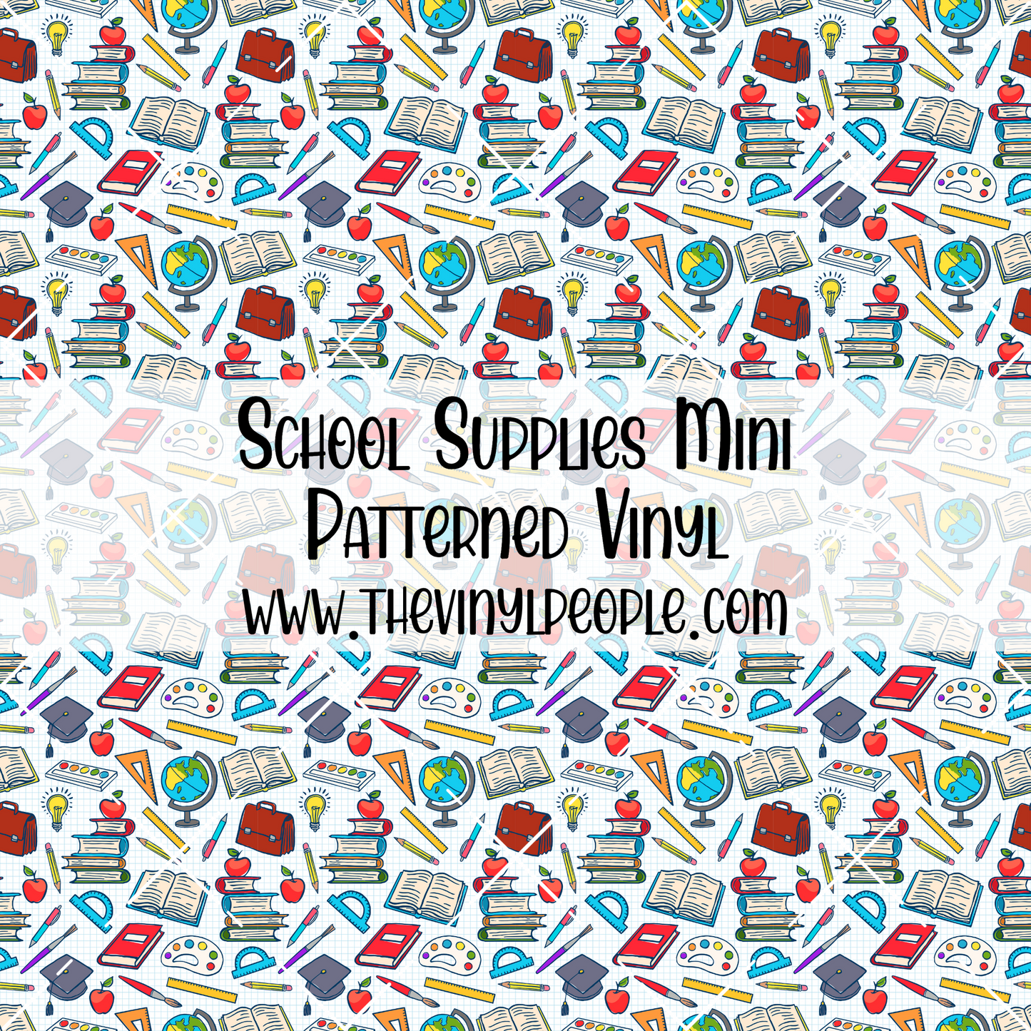 School Supplies Patterned Vinyl