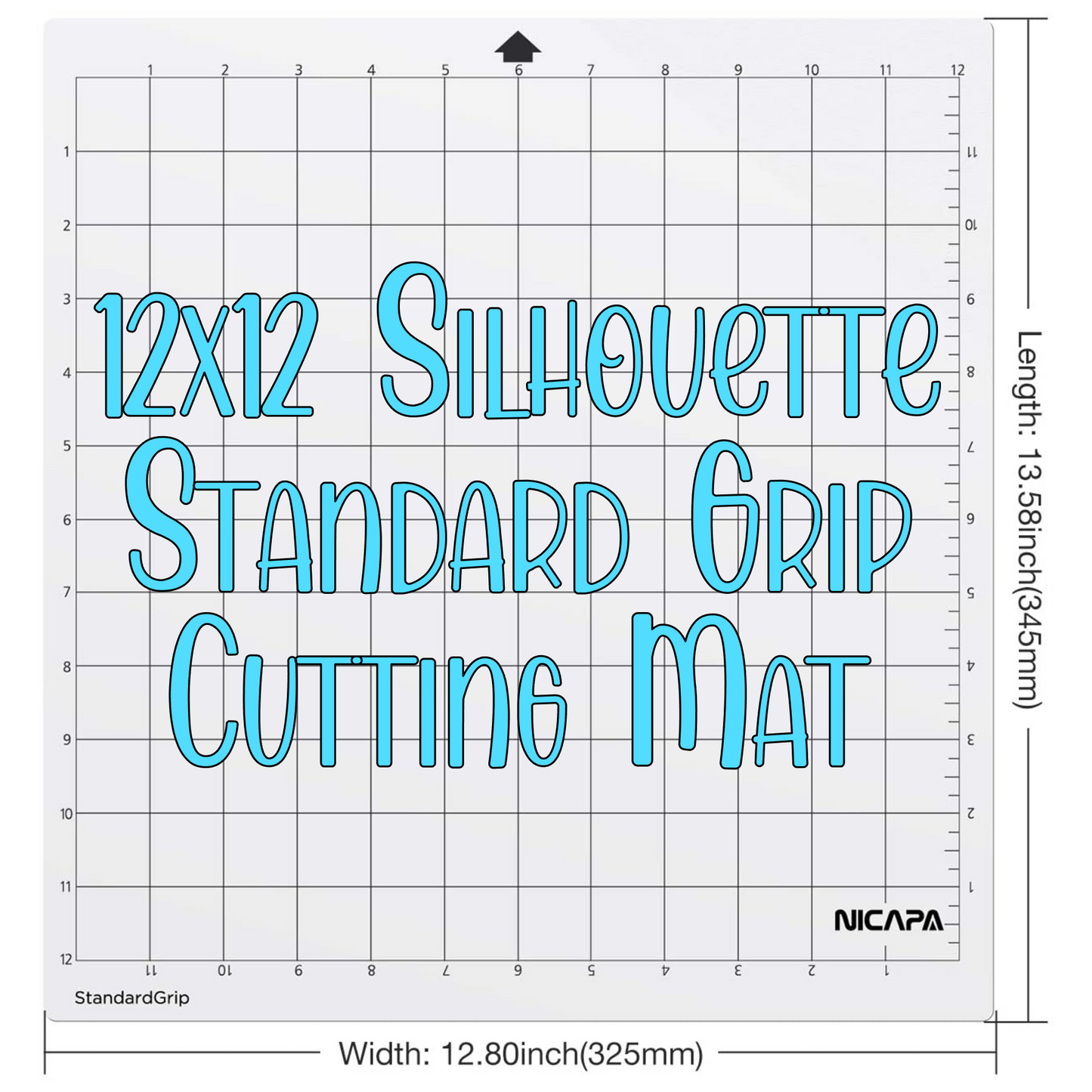 NICAPA 12x12 Silhouette Cameo Cutting Mat - STANDARD GRIP