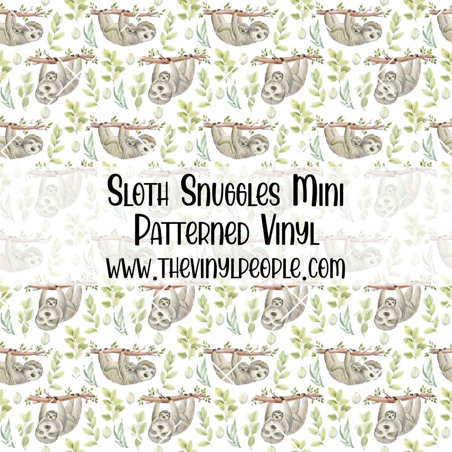 Sloth Snuggles Patterned Vinyl
