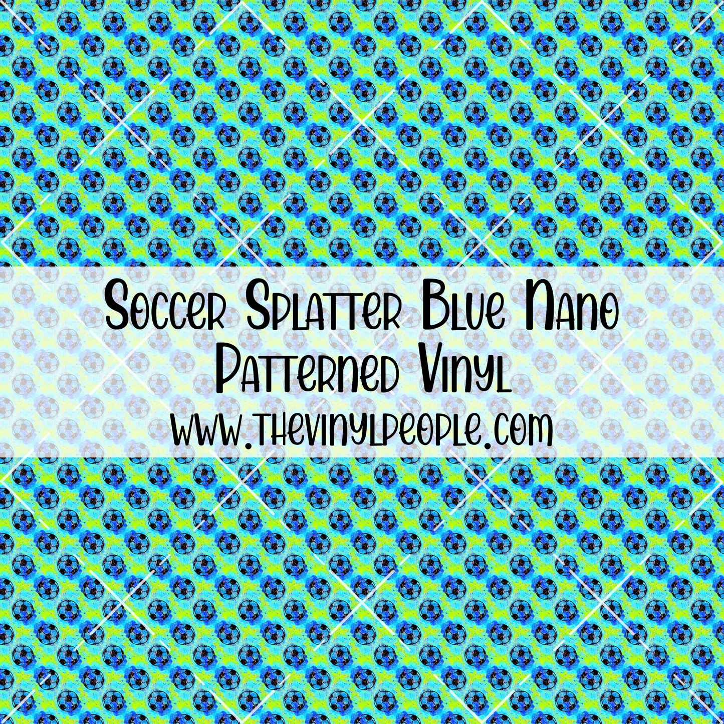 Soccer Splatter Blue Patterned Vinyl