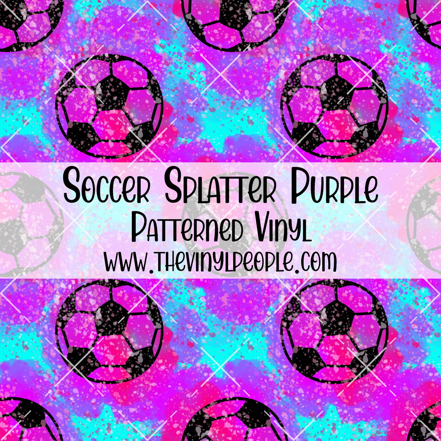 Soccer Splatter Purple Patterned Vinyl