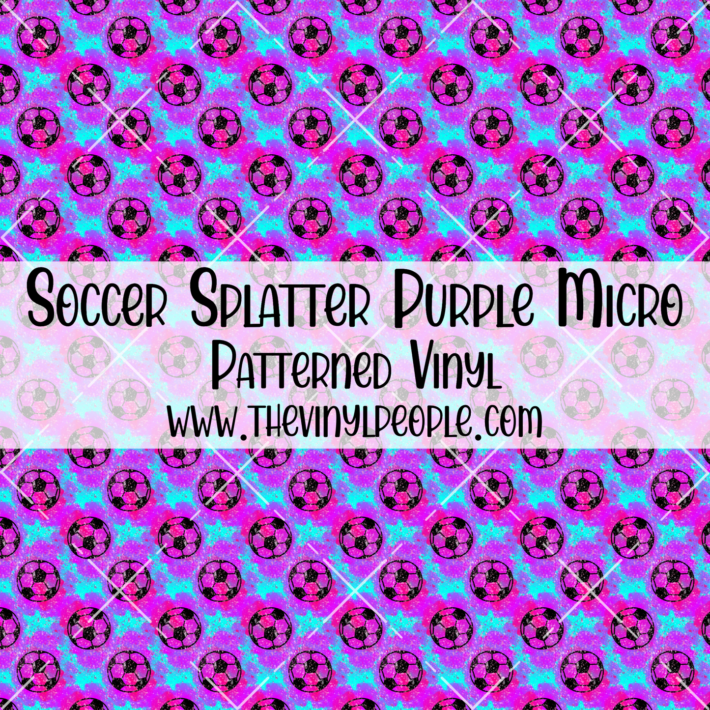Soccer Splatter Purple Patterned Vinyl