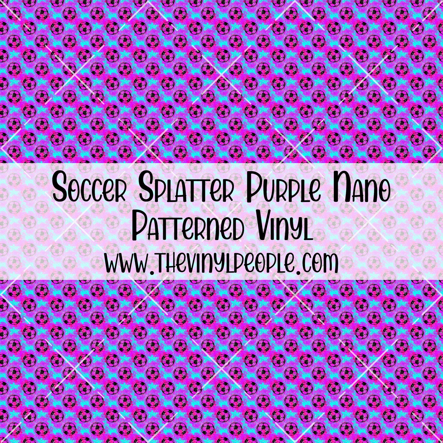 Soccer Splatter Purple Patterned Vinyl