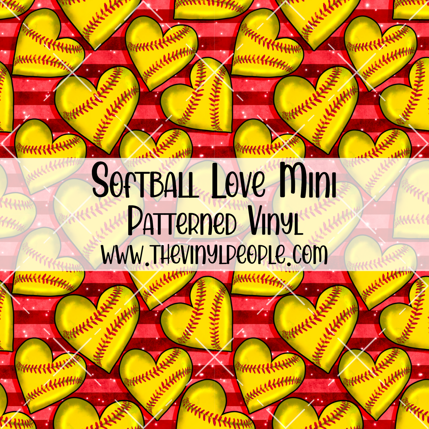 Softball Love Patterned Vinyl