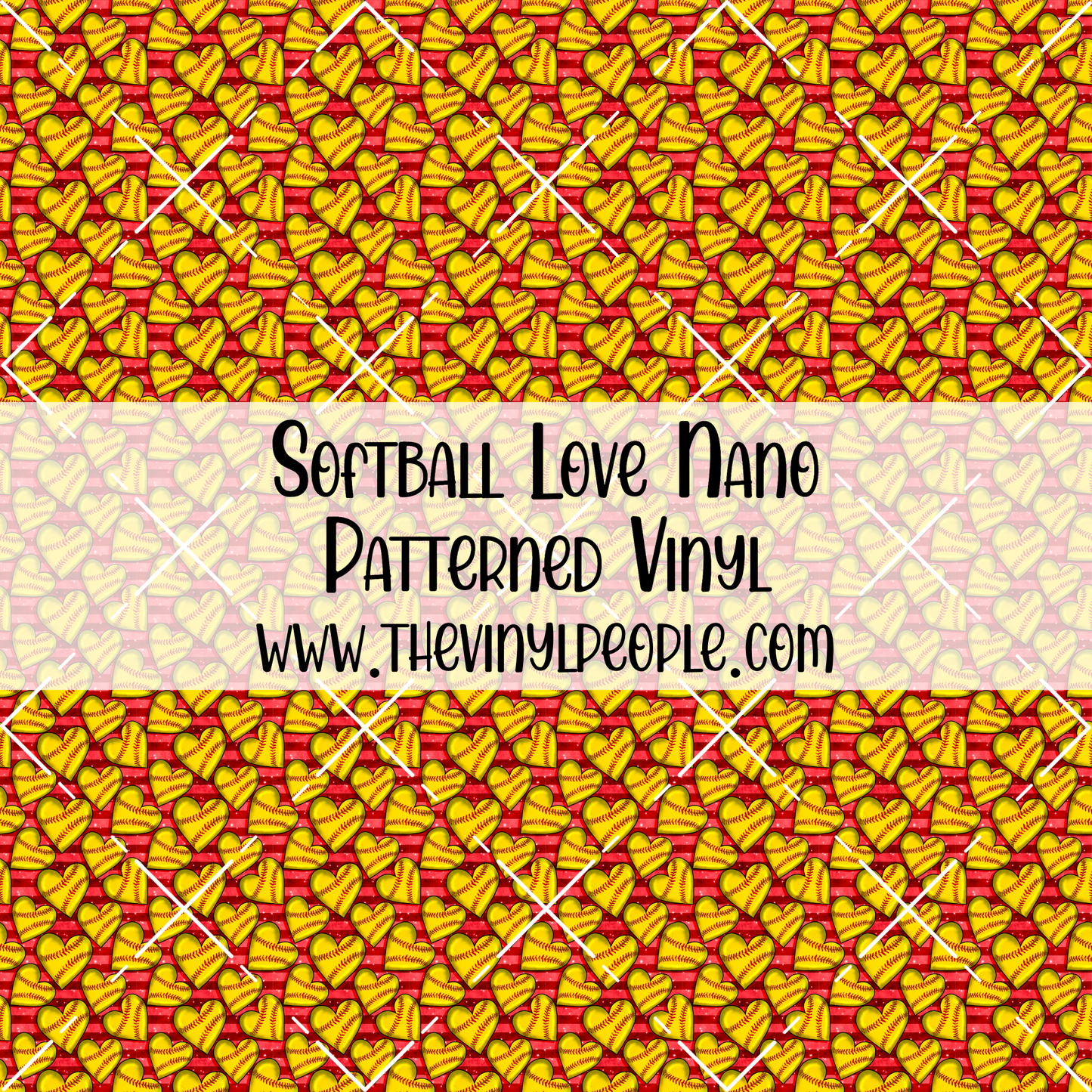 Softball Love Patterned Vinyl
