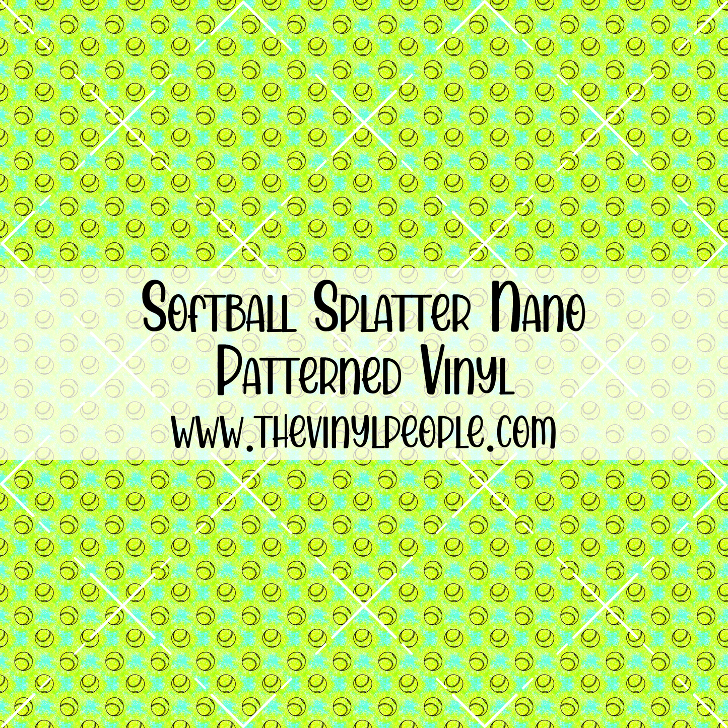 Softball Splatter Patterned Vinyl
