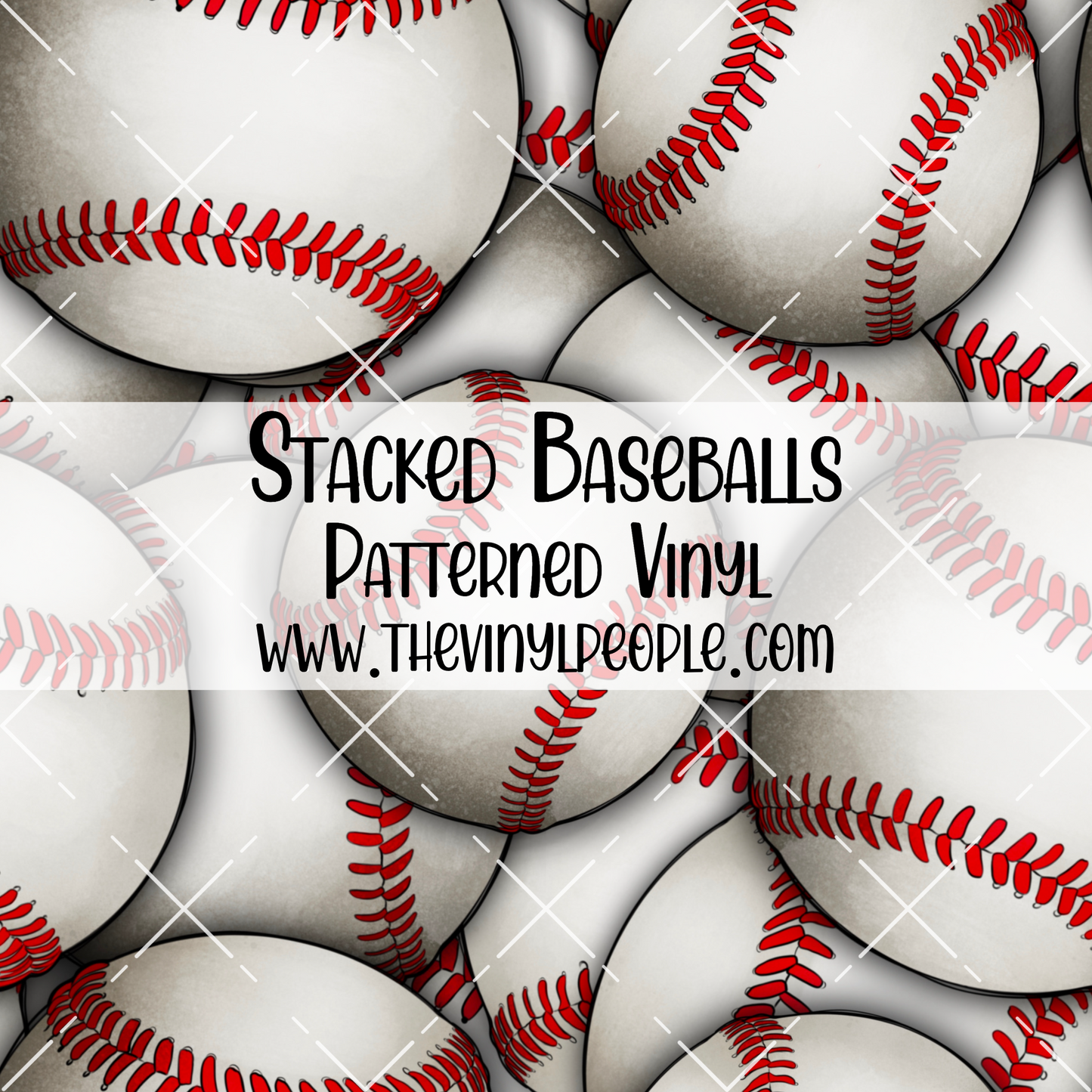 Stacked Baseballs Patterned Vinyl