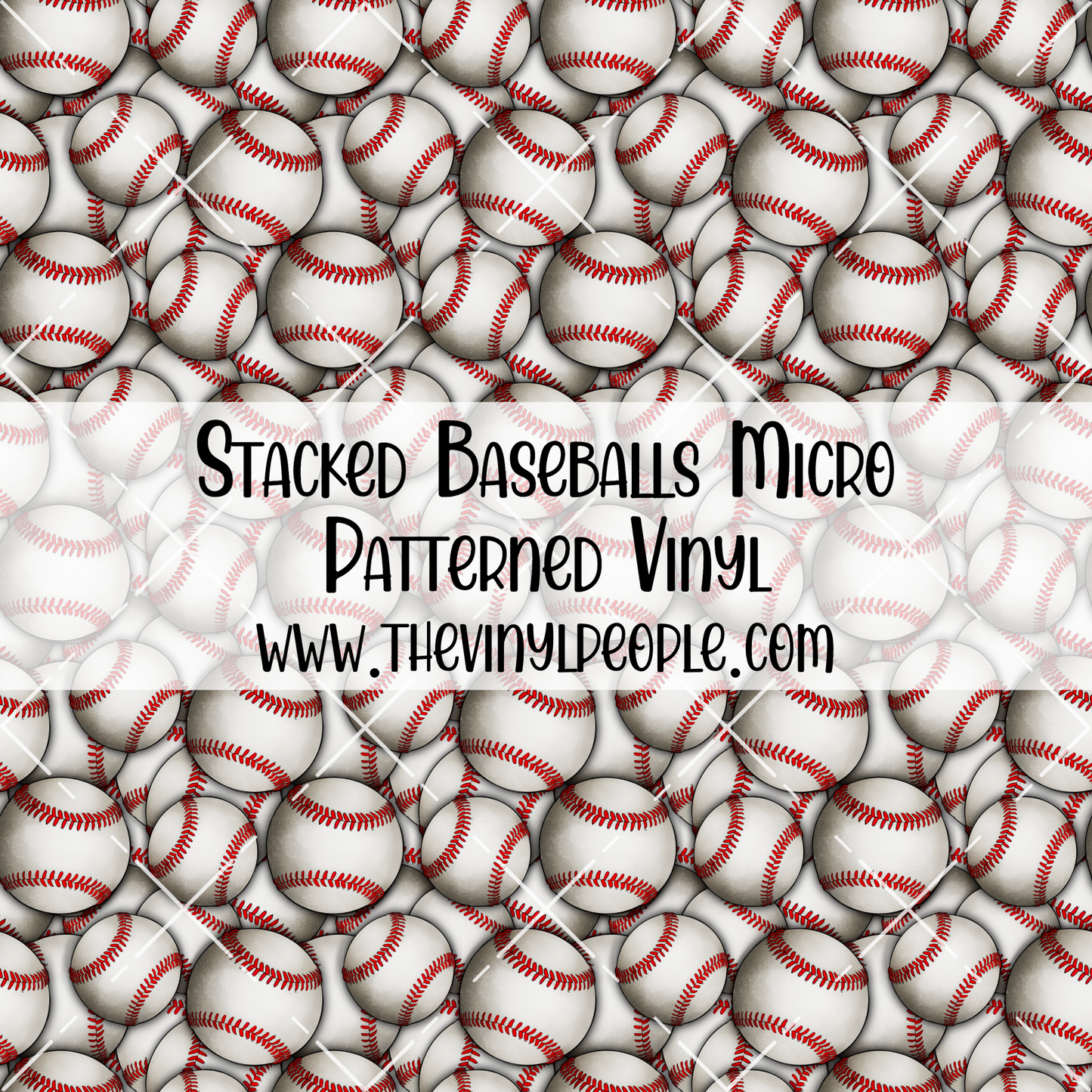 Stacked Baseballs Patterned Vinyl