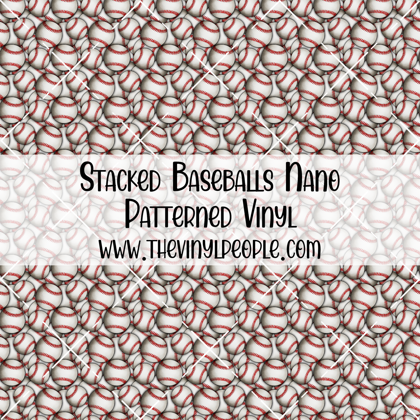 Stacked Baseballs Patterned Vinyl