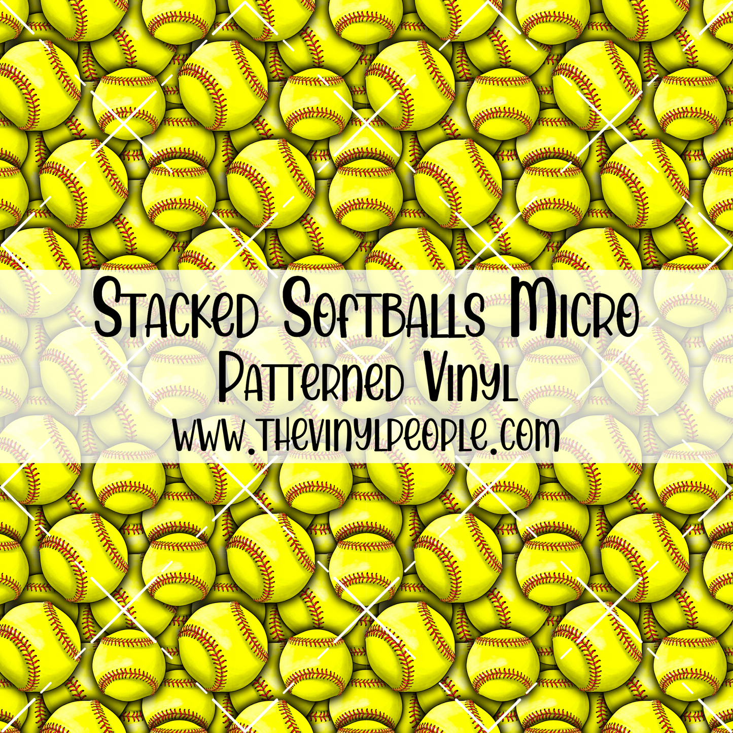 Stacked Softballs Patterned Vinyl