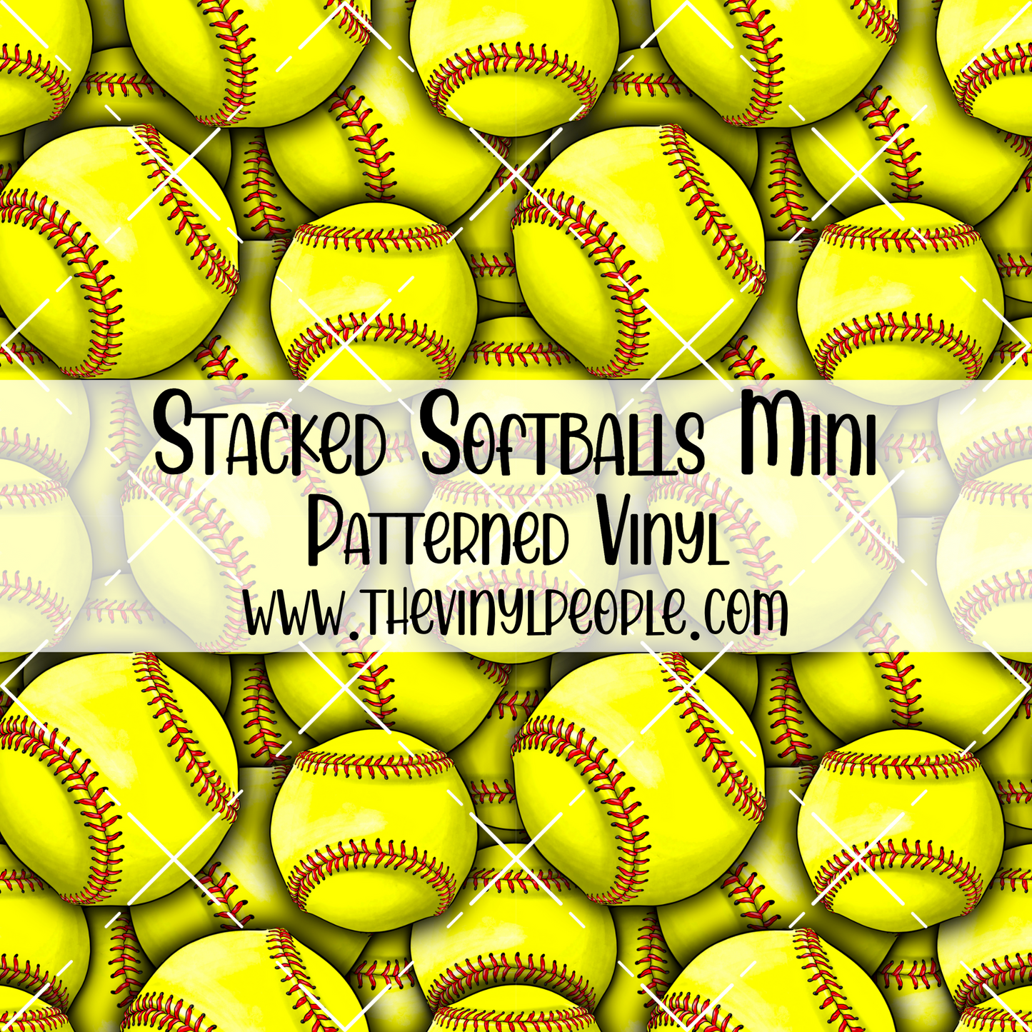 Stacked Softballs Patterned Vinyl