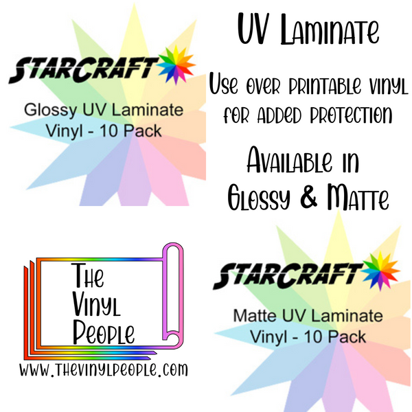 StarCraft UV Laminate (USE OVER PRINTABLE VINYL)