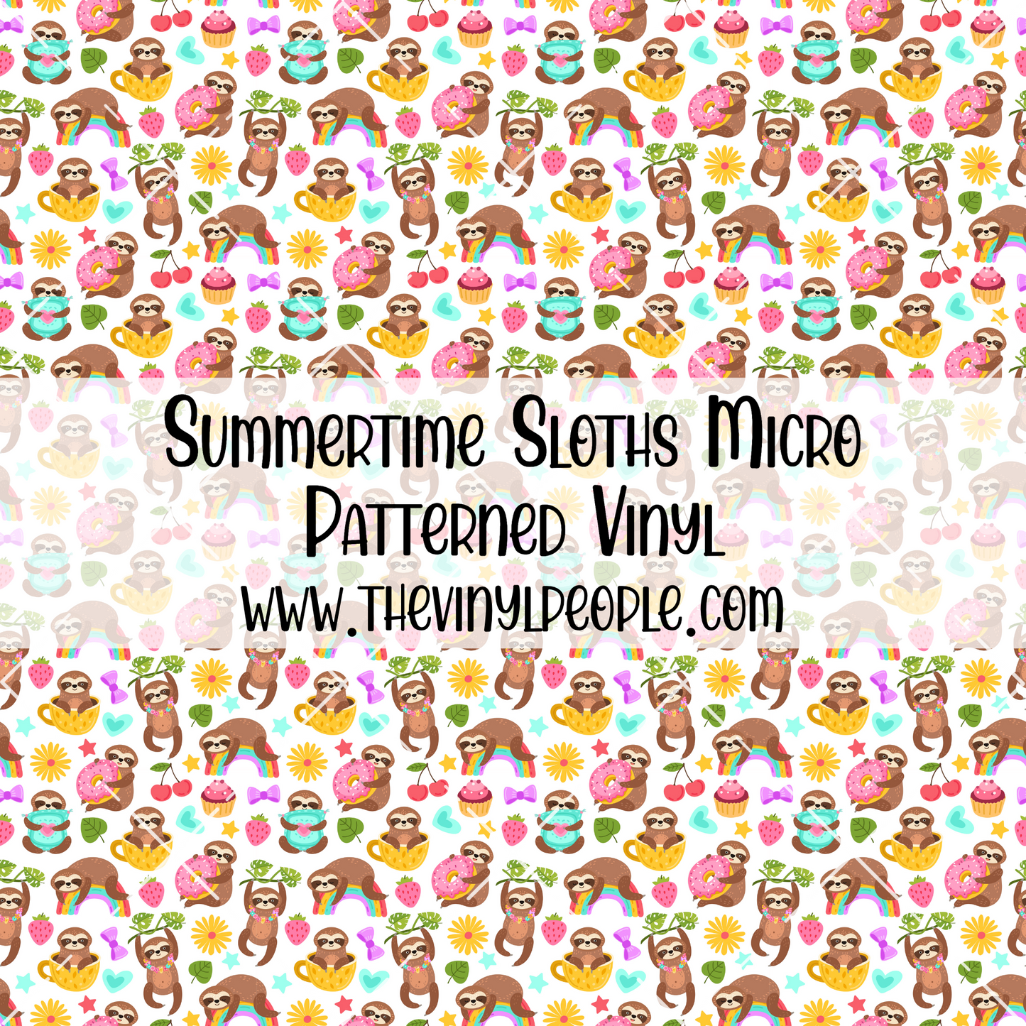 Summertime Sloths Patterned Vinyl