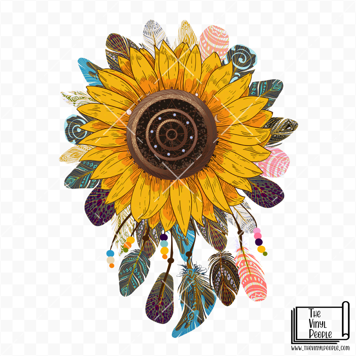 Sunflower Dreamcatcher Vinyl Decal