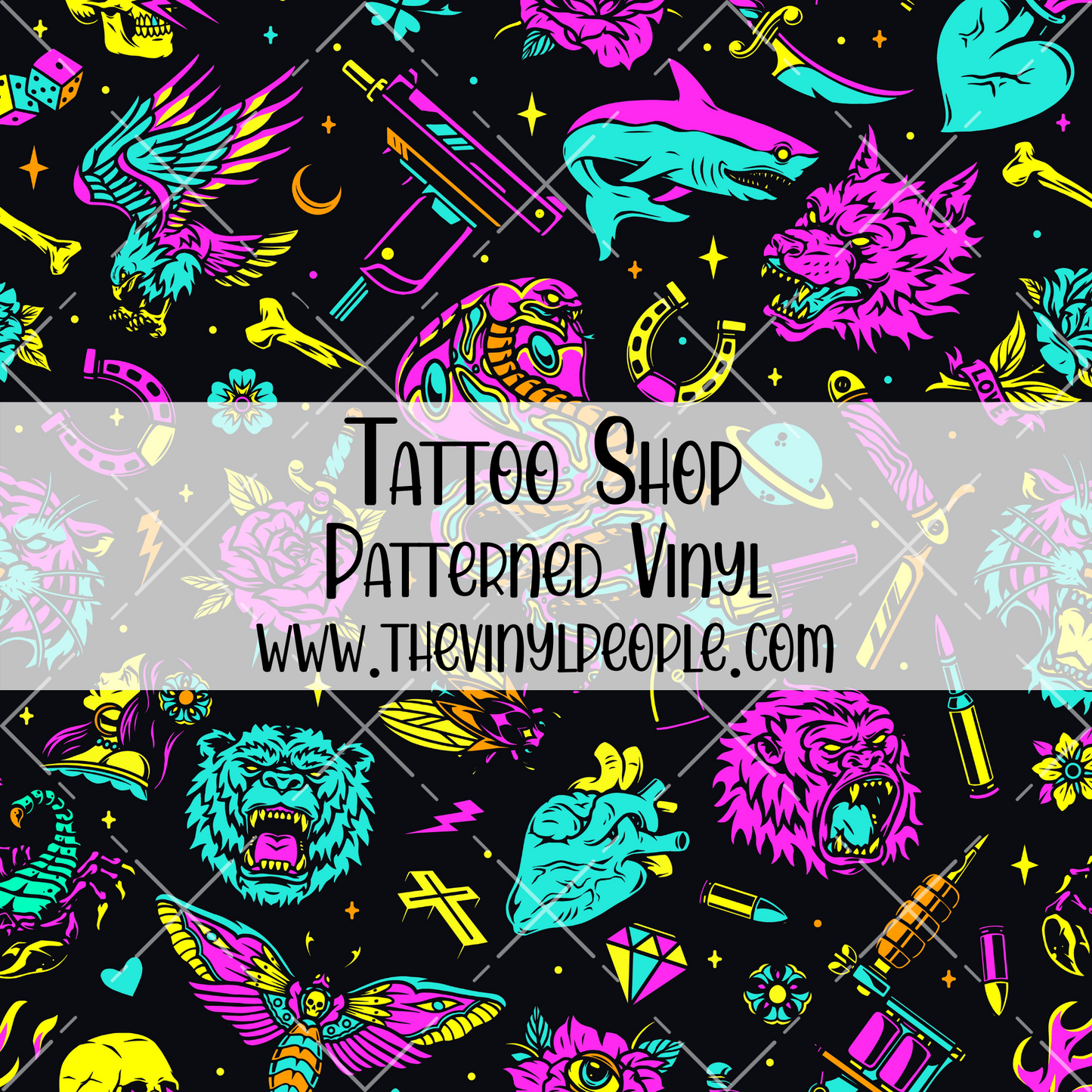 Tattoo Shop Patterned Vinyl