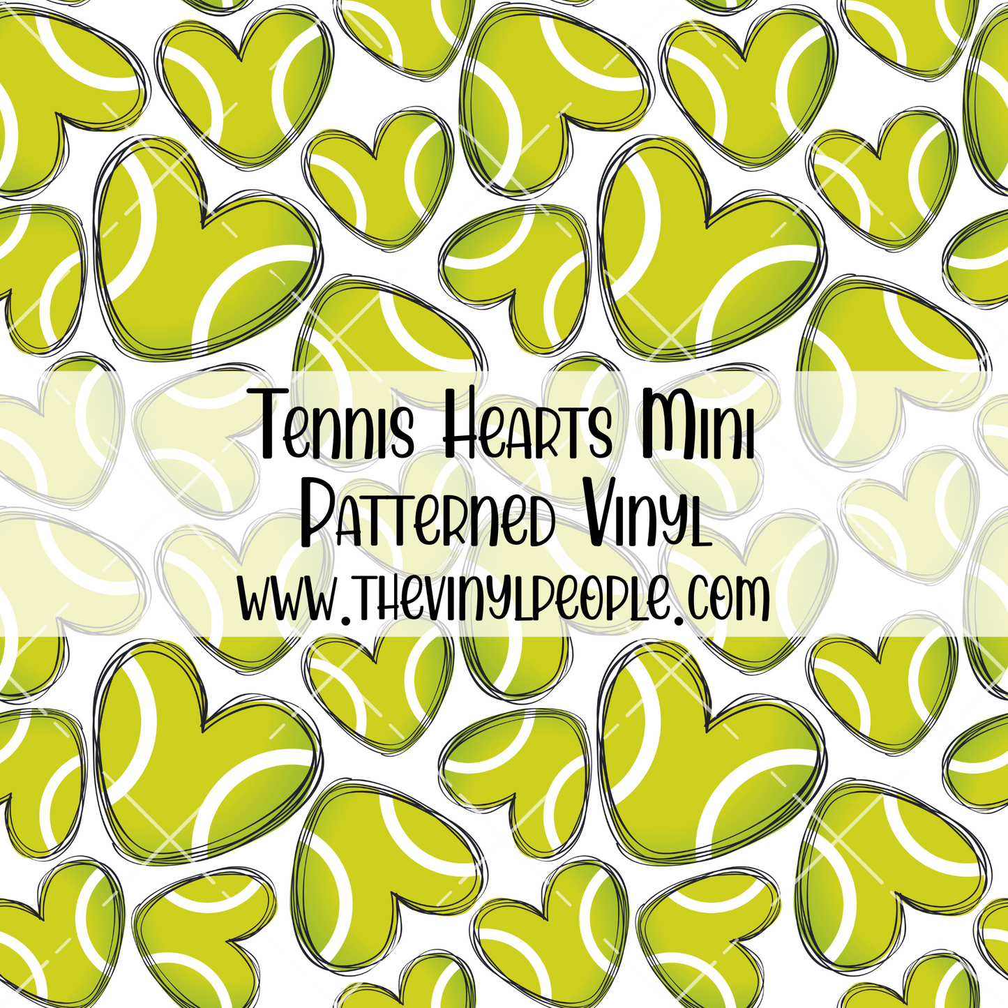 Tennis Hearts Patterned Vinyl