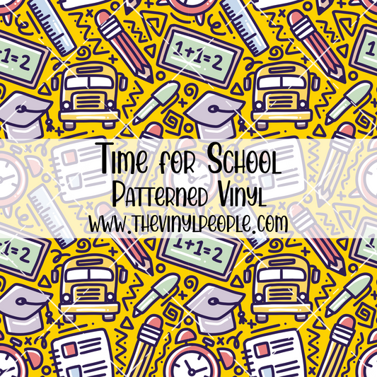 Time for School Patterned Vinyl