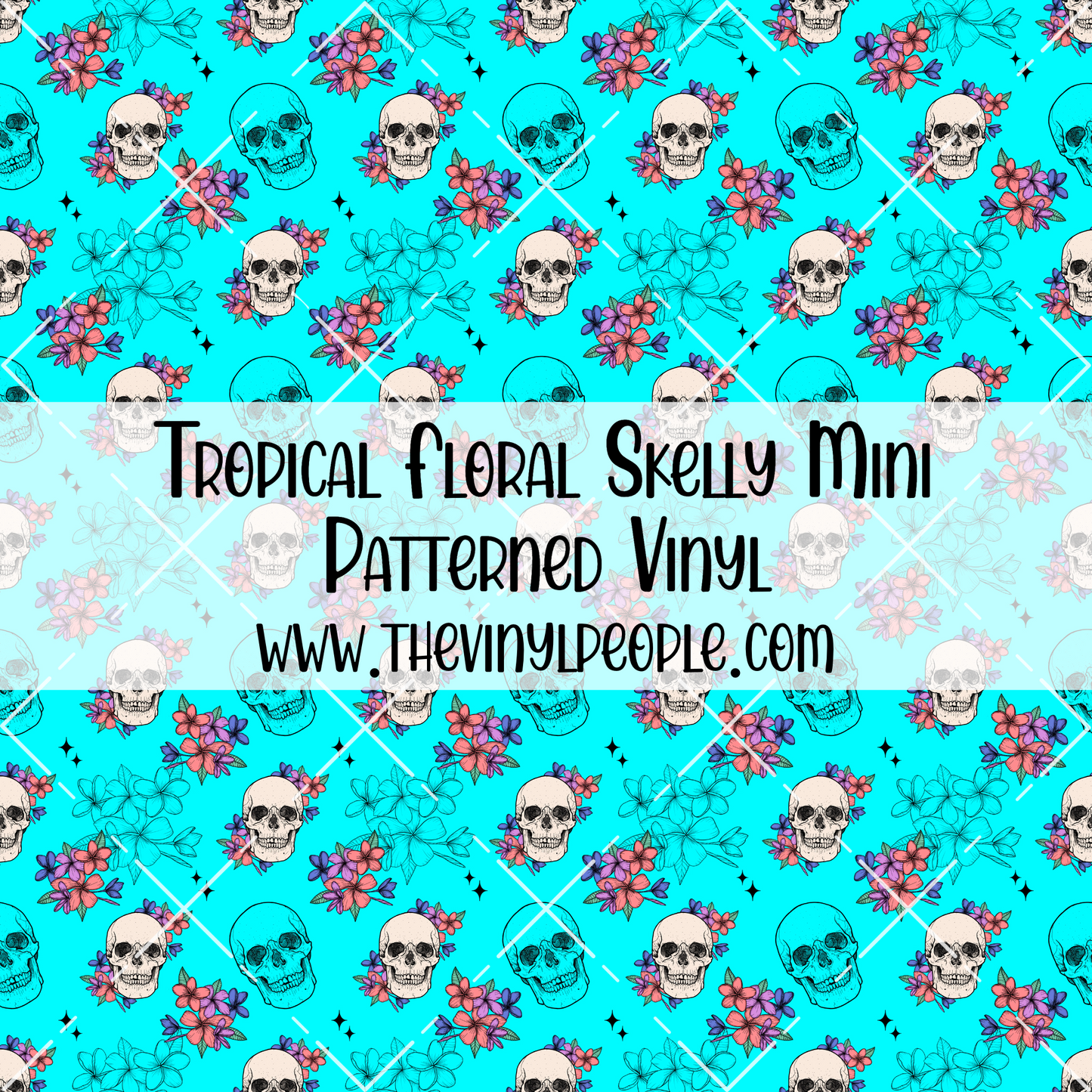 Tropical Floral Skelly Patterned Vinyl