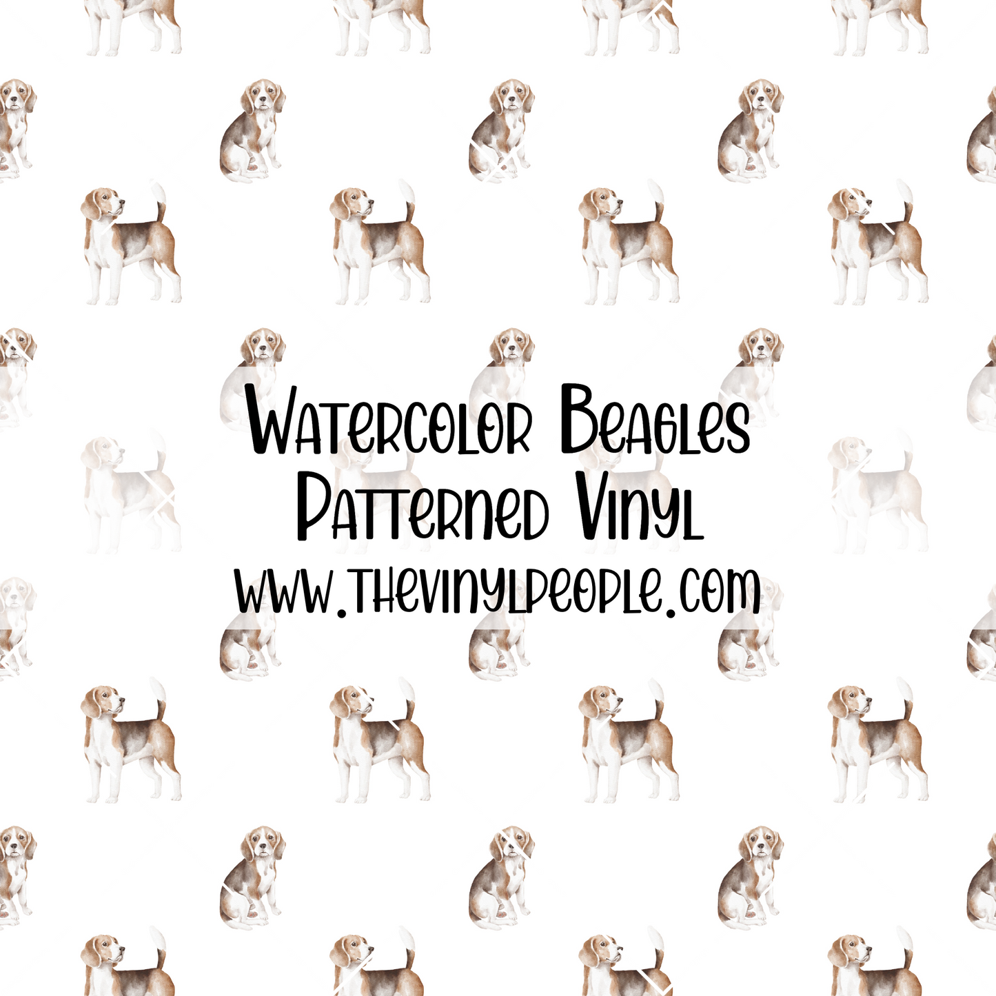 Watercolor Beagles Patterned Vinyl