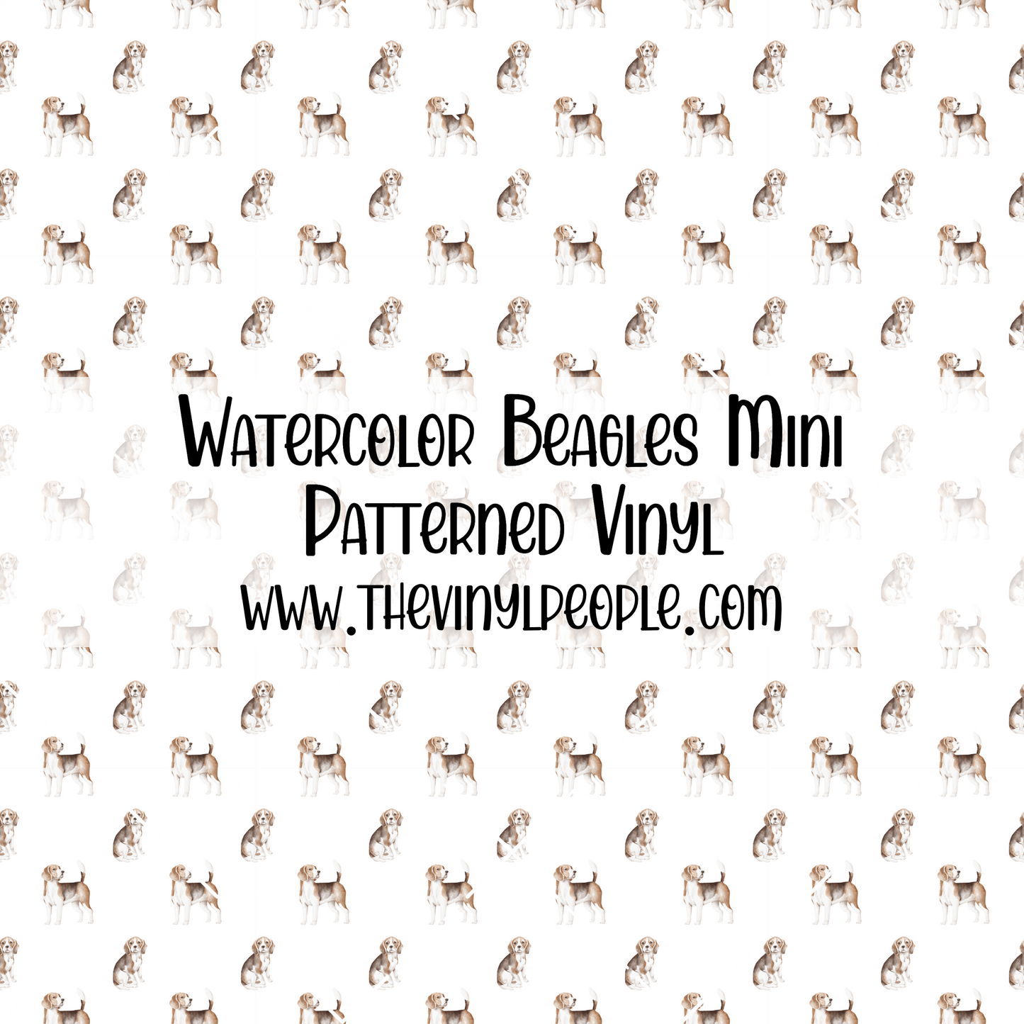 Watercolor Beagles Patterned Vinyl