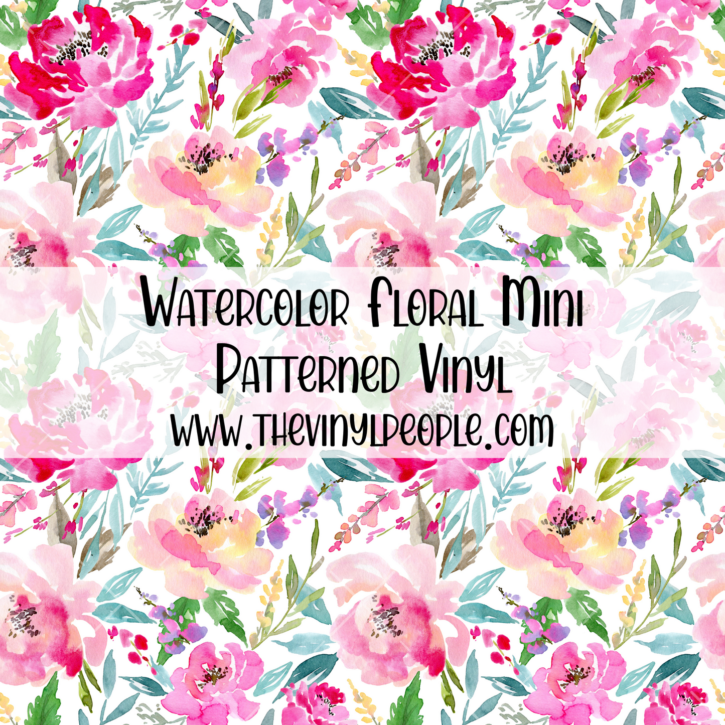 Watercolor Floral Patterned Vinyl