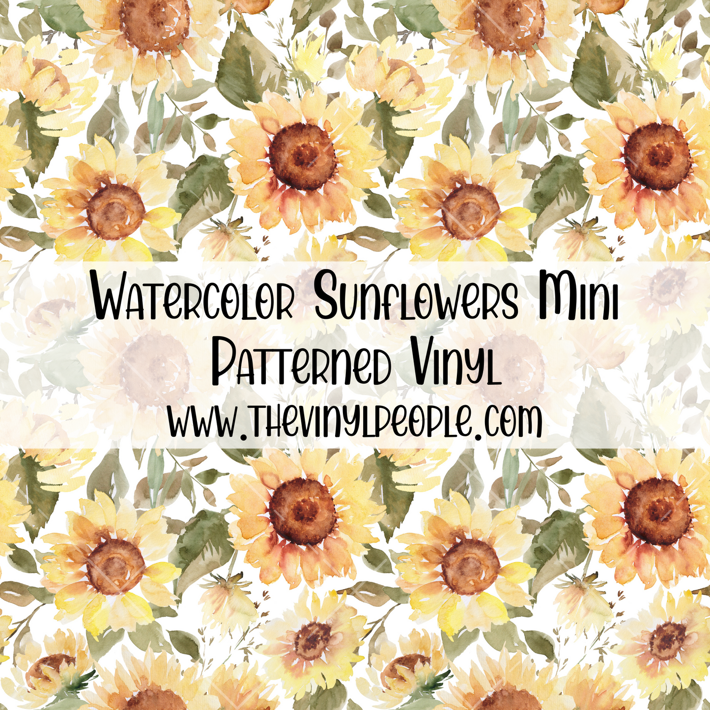 Watercolor Sunflowers Patterned Vinyl