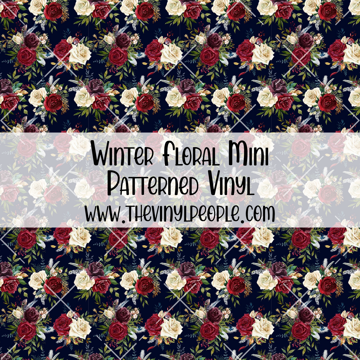 Winter Floral Patterned Vinyl