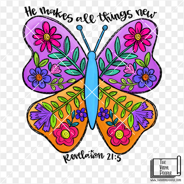 All Things New Butterfly Vinyl Decal