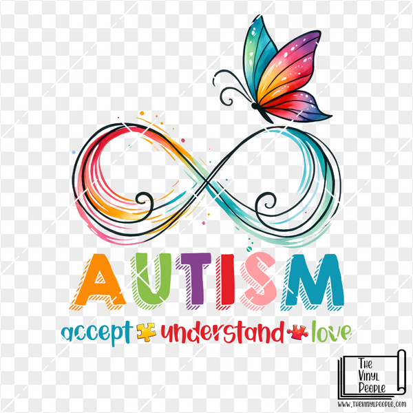 Autism Infinity Butterfly Vinyl Decal