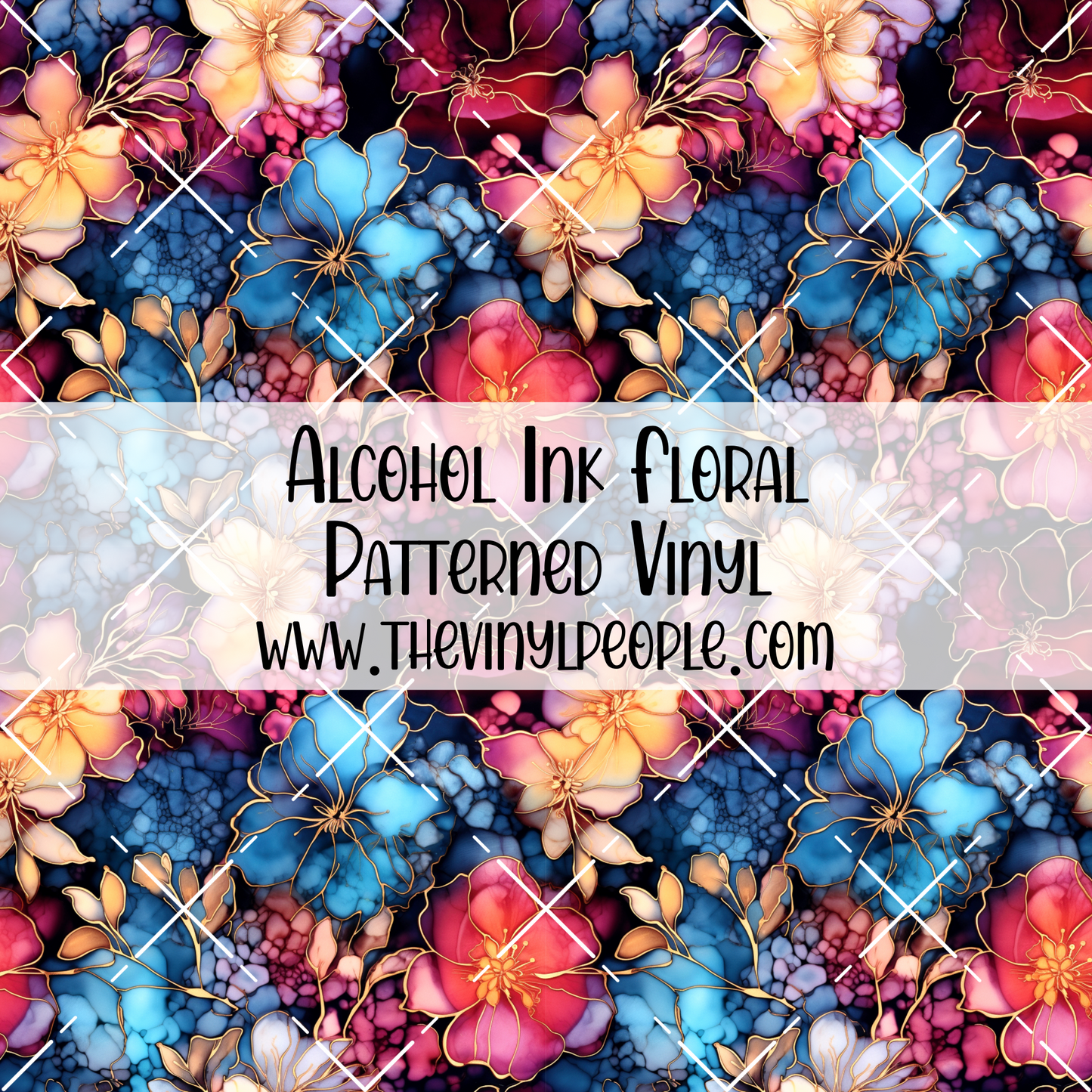 Alcohol Ink Floral Patterned Vinyl