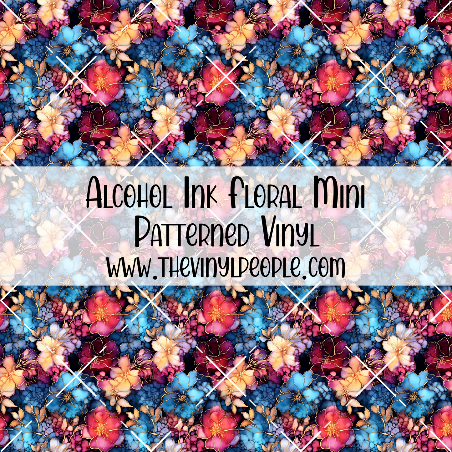 Alcohol Ink Floral Patterned Vinyl
