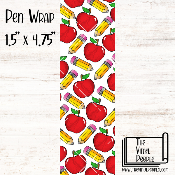 Apples & Pencils Pen Wrap