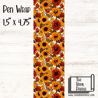 Autumn Sunflowers Pen Wrap
