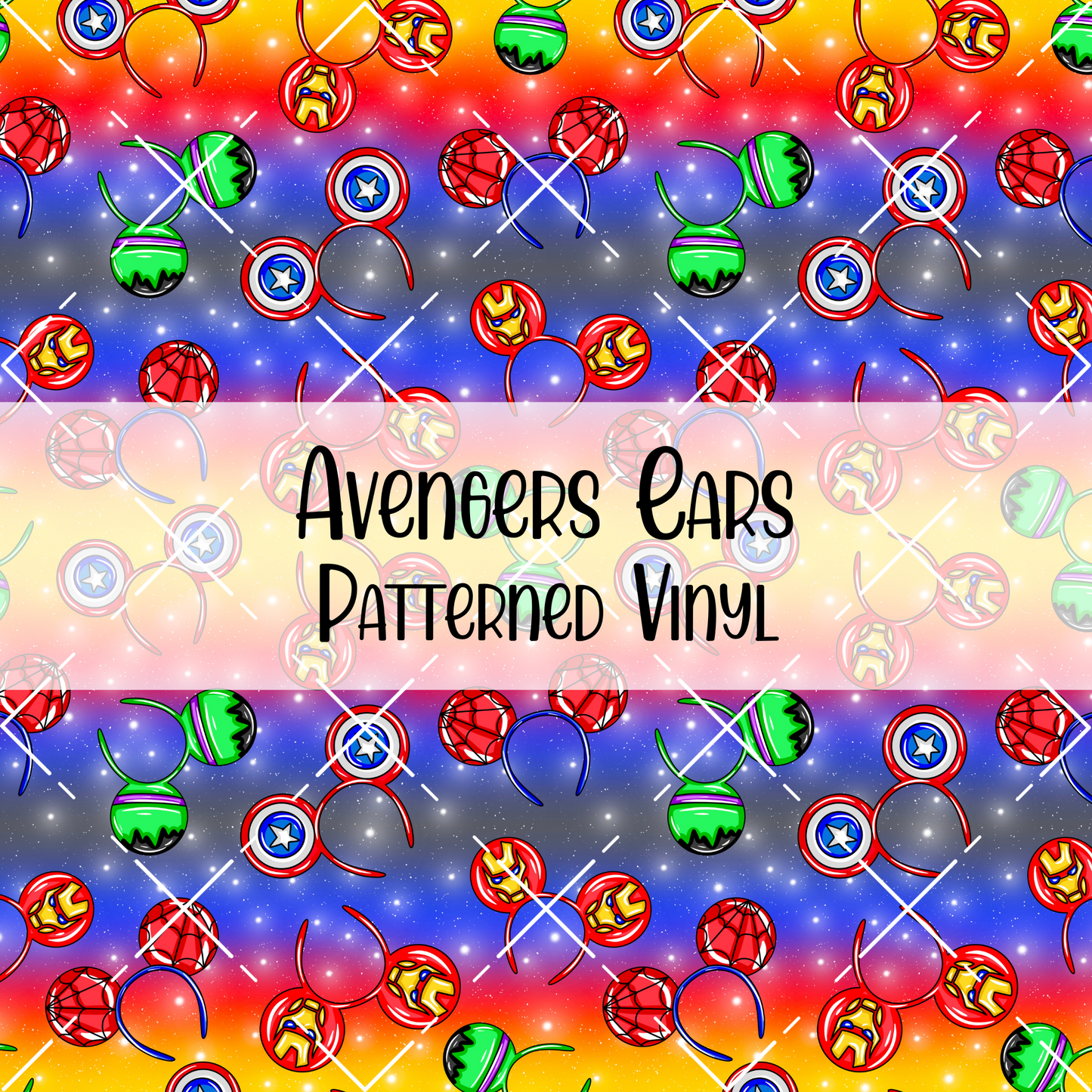 Avengers Ears Patterned Vinyl