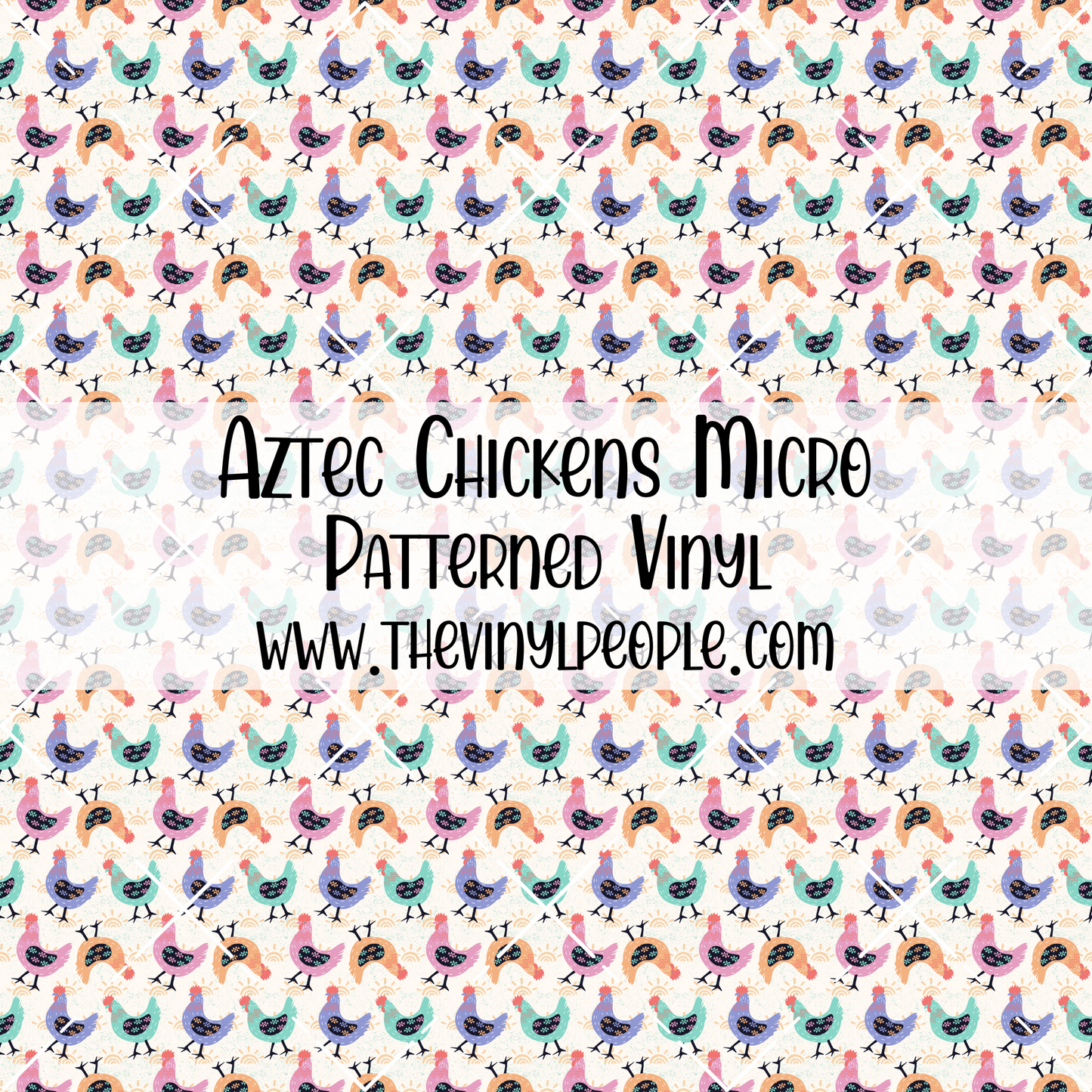 Aztec Chickens Patterned Vinyl