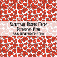 Basketball Hearts Patterned Vinyl