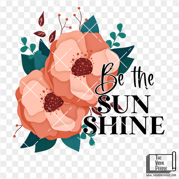 Be the Sunshine Floral Vinyl Decal