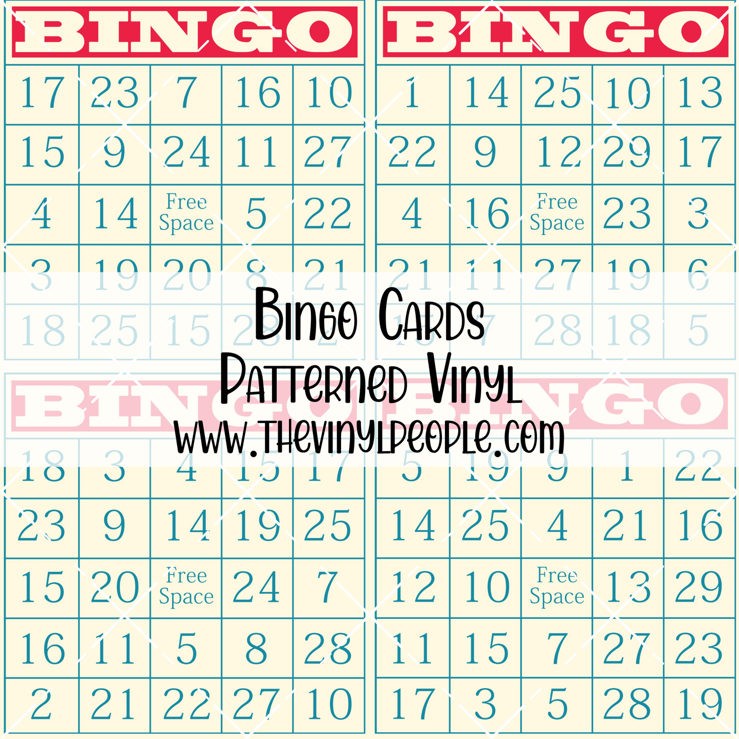 Bingo Cards Patterned Vinyl