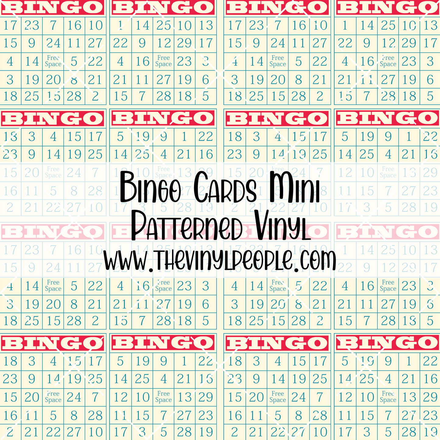 Bingo Cards Patterned Vinyl