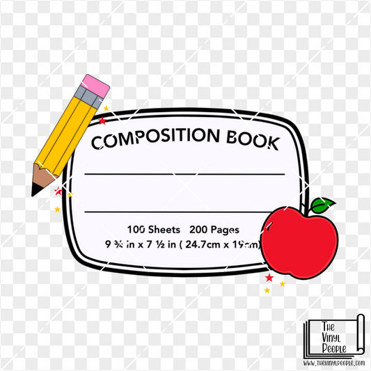 BLANK Composition Book Vinyl Decal