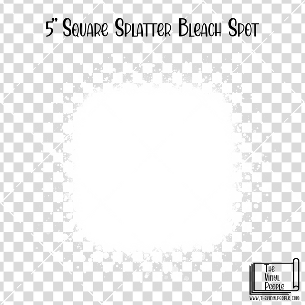 Square Splatter Bleach Spot Vinyl Decal